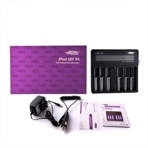 Efest Caricabatterie LUC V6 LCD & USB 6 Slots Charger - immagine 2